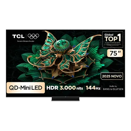 Smart Tv Tcl 75 Polegadas Qled Mini Led 4k C7k Wifi Bluetooth Google Tv 4 Hdmi 144hz Hdr10+ 75c7k