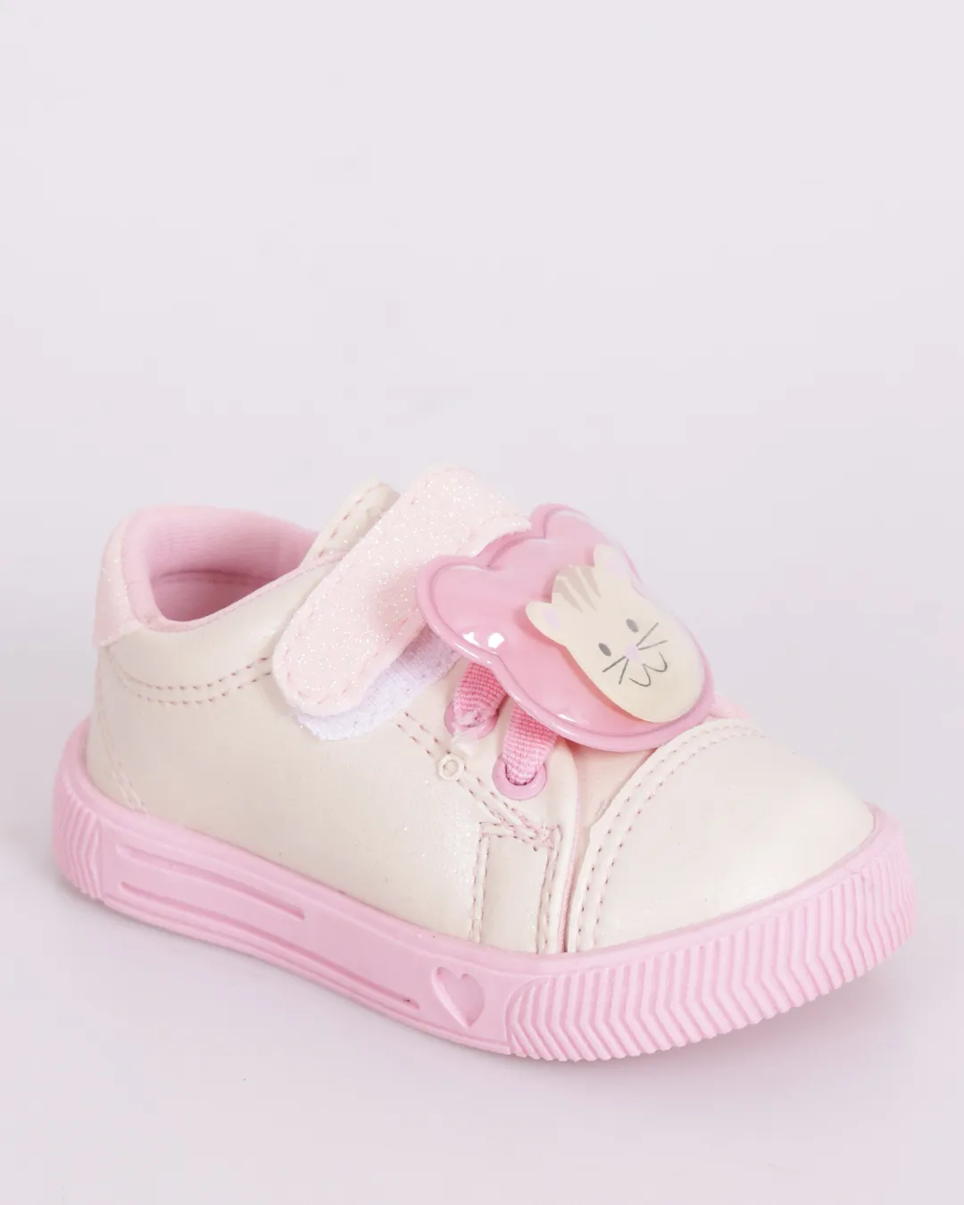 Tênis Bebê Aplicação Interativa com Glitter Off White