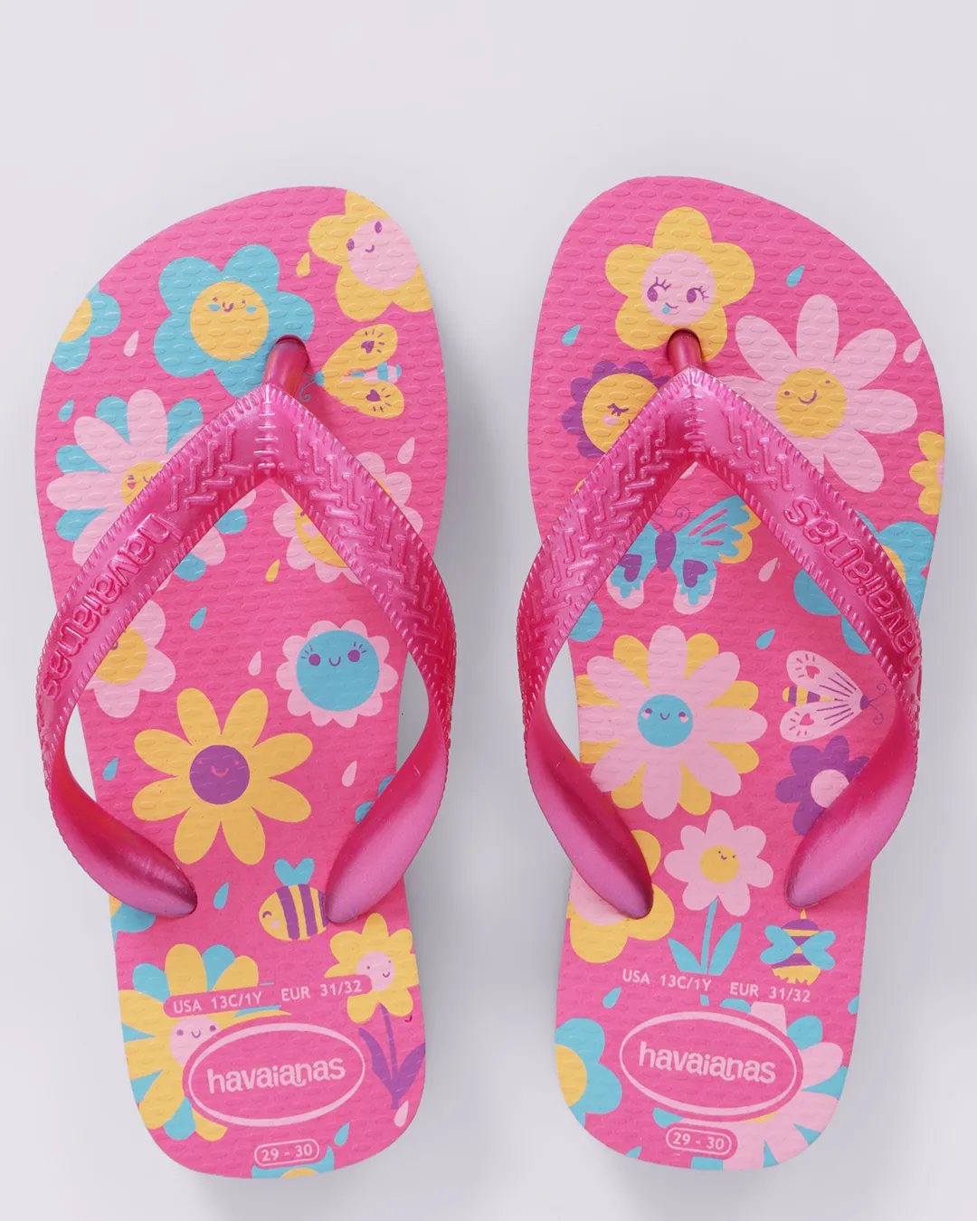 Chinelo Havaianas Infantil Top Flores Rosa
