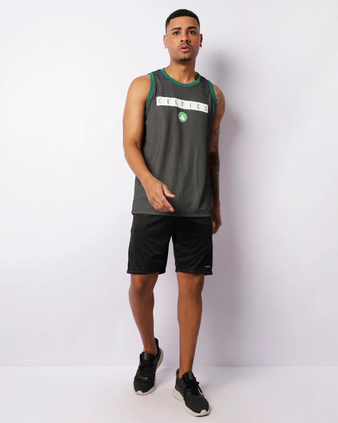 Bermuda Esportiva Masculina Fitter Helanca Preto