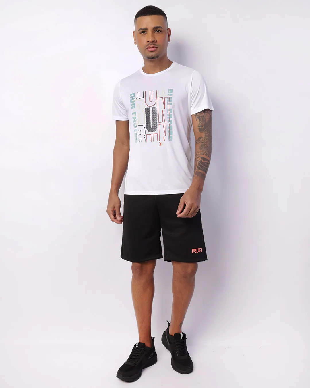Bermuda Esportiva Masculina Helanca Preta