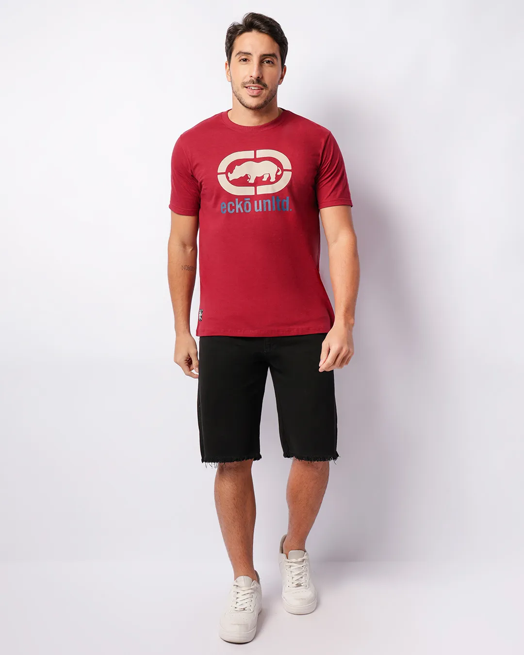 Bermuda Sarja Masculina Barra Desfiada Preta