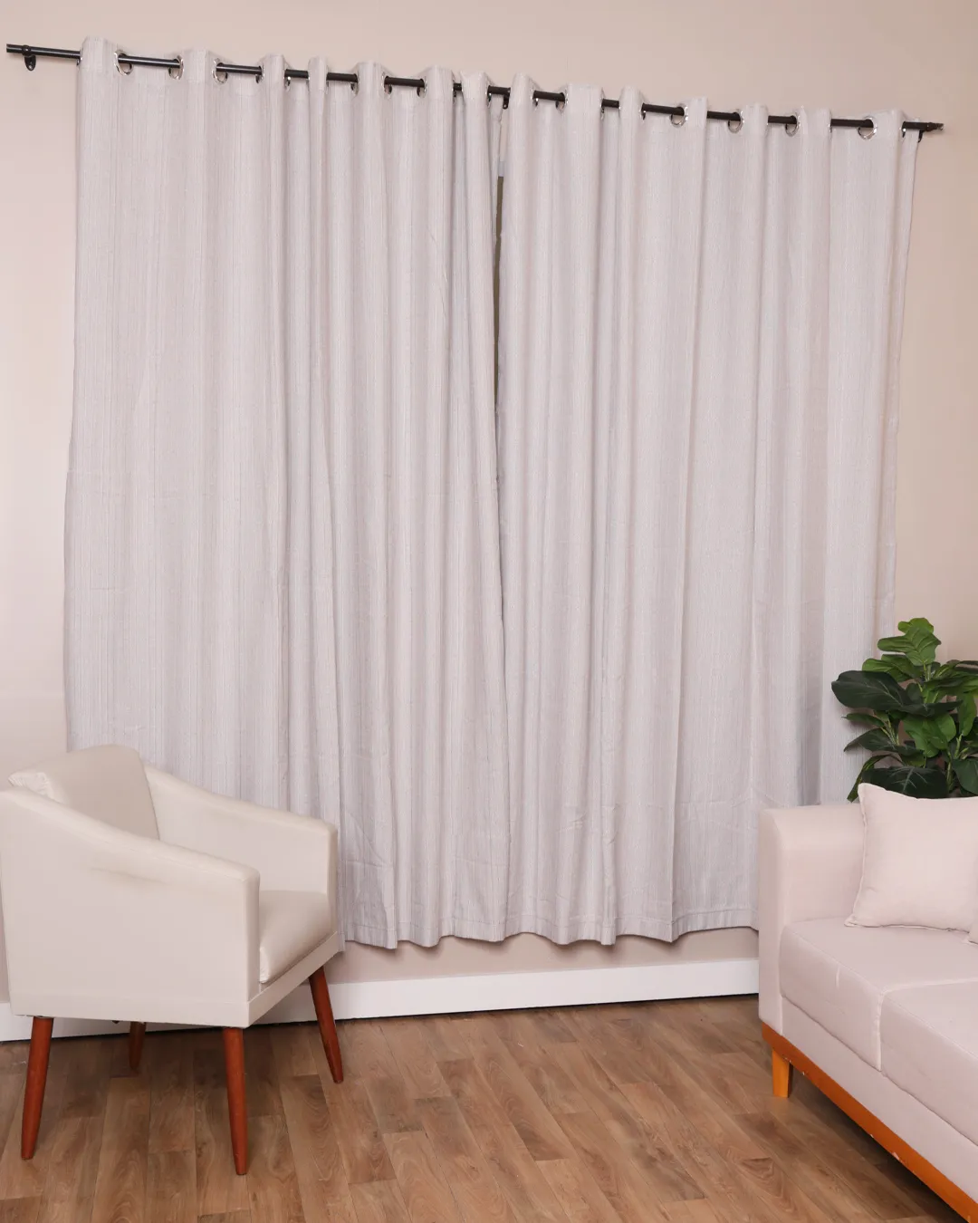 Cortina Rústica Bella Janela 420cm X 230cm Longa Bege