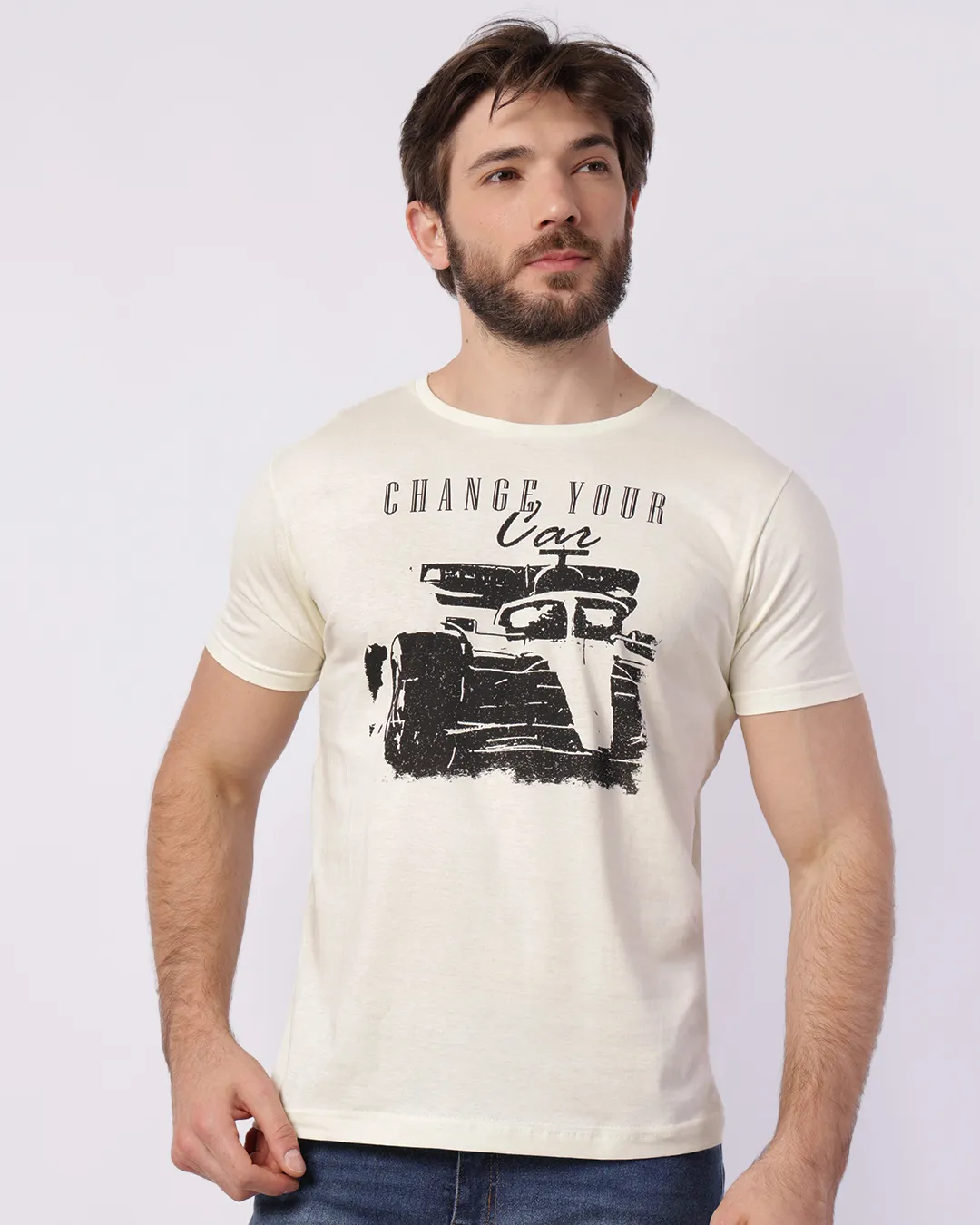 Camiseta Masculina Algodão Analogy com Estampa Amarela