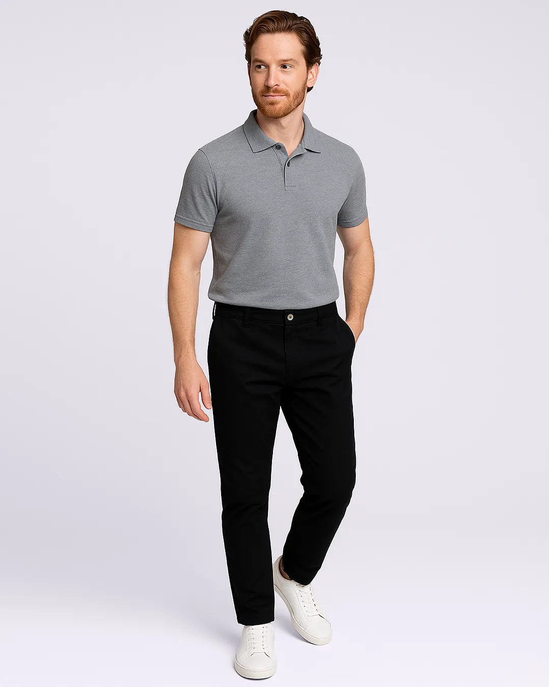 Calça Masculina Viscolinho Reta Preta