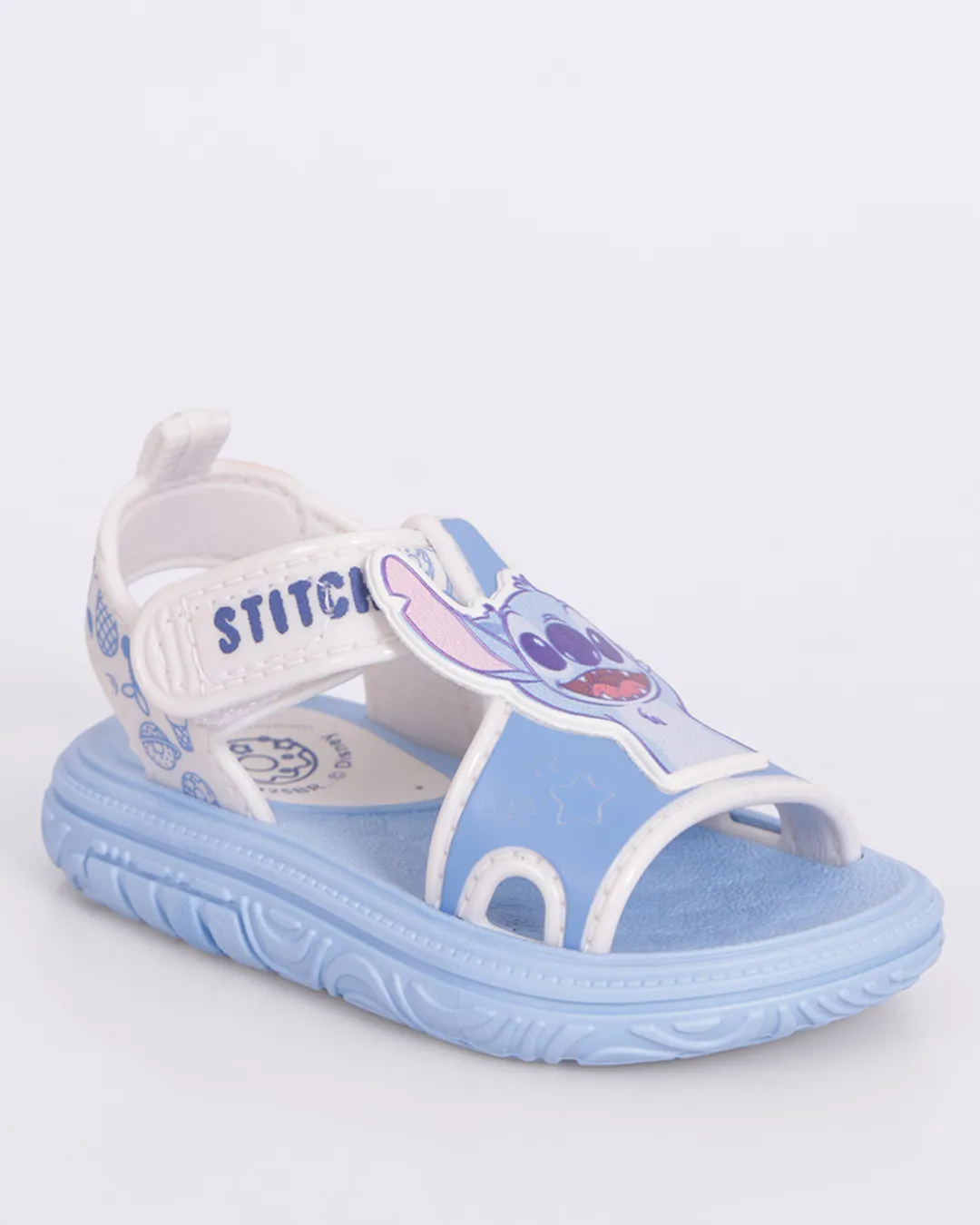 Sandália Bebê Disney com Aplicação Stitch Azul