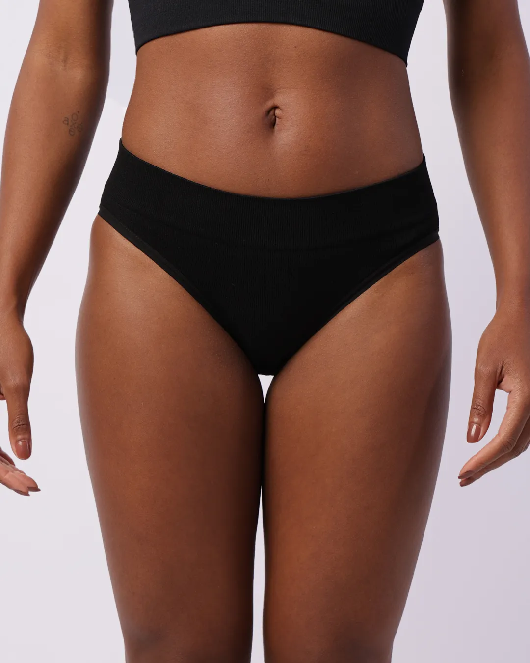 Calcinha Feminina Biquíni Canelada Preta