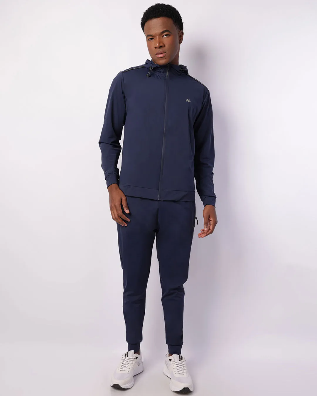 Calça Esportiva Masculina Jogger Helanca com Bolsos Marinho