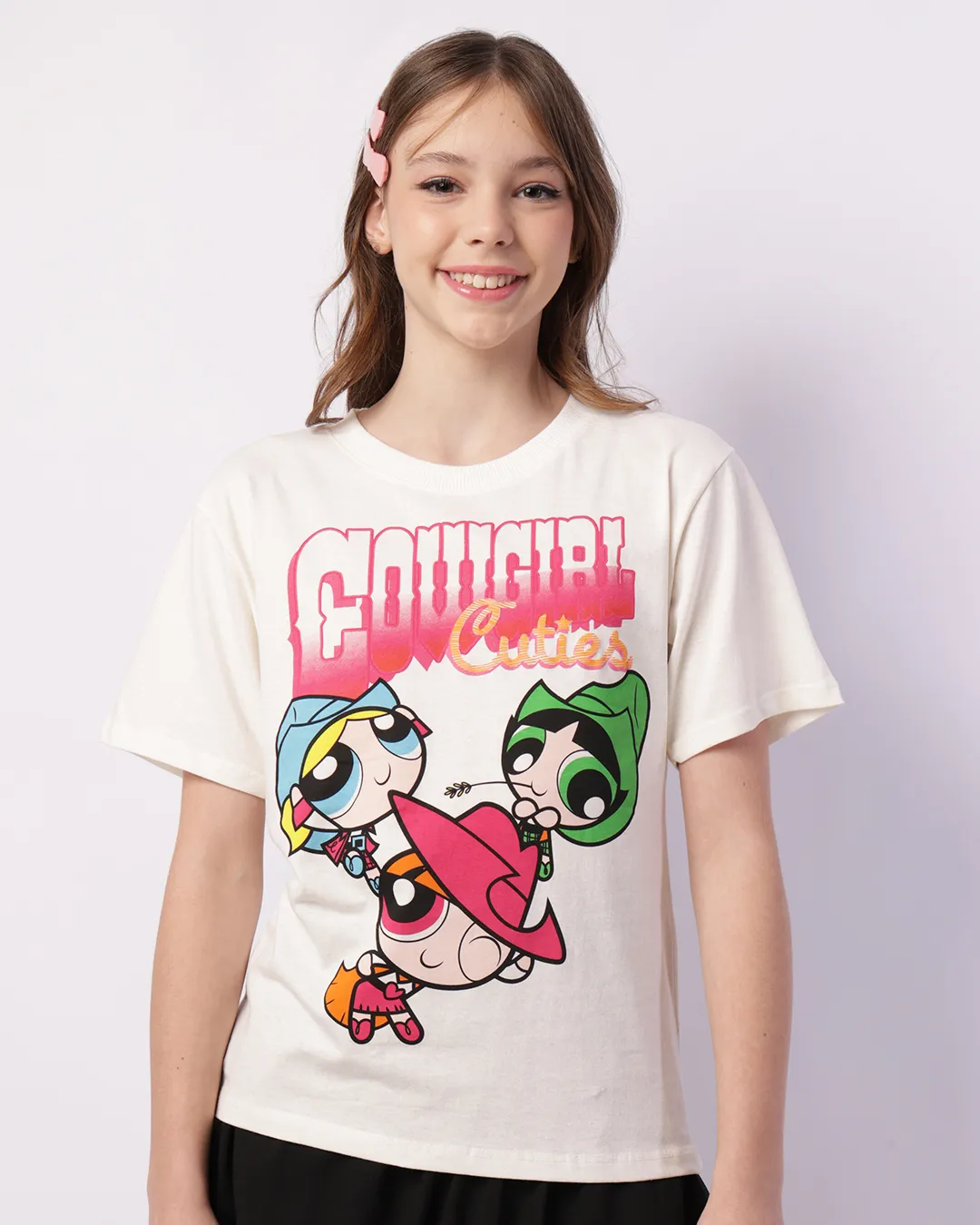 Camiseta Juvenil As Meninas Superpoderosas Off White