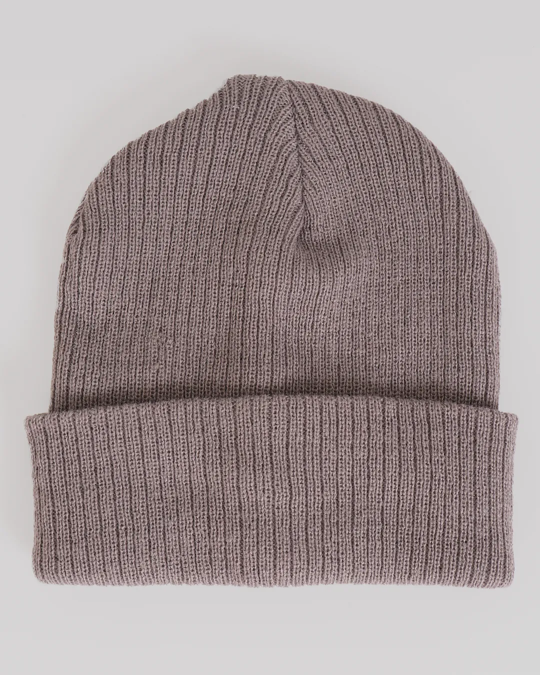 Gorro Básico Masculino Tricô Canelado Cinza Médio