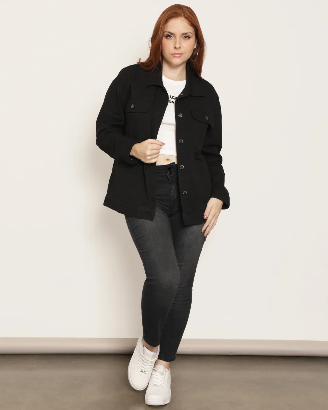 Calça Jeans Feminina Cigarrete Preta