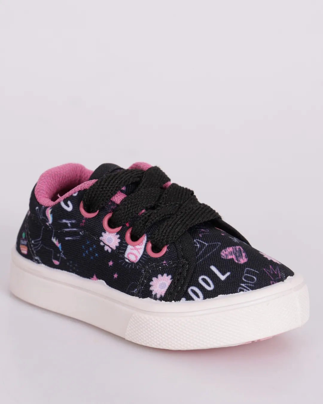 Tênis Bebê Casual Estampa Unicórnio Preto