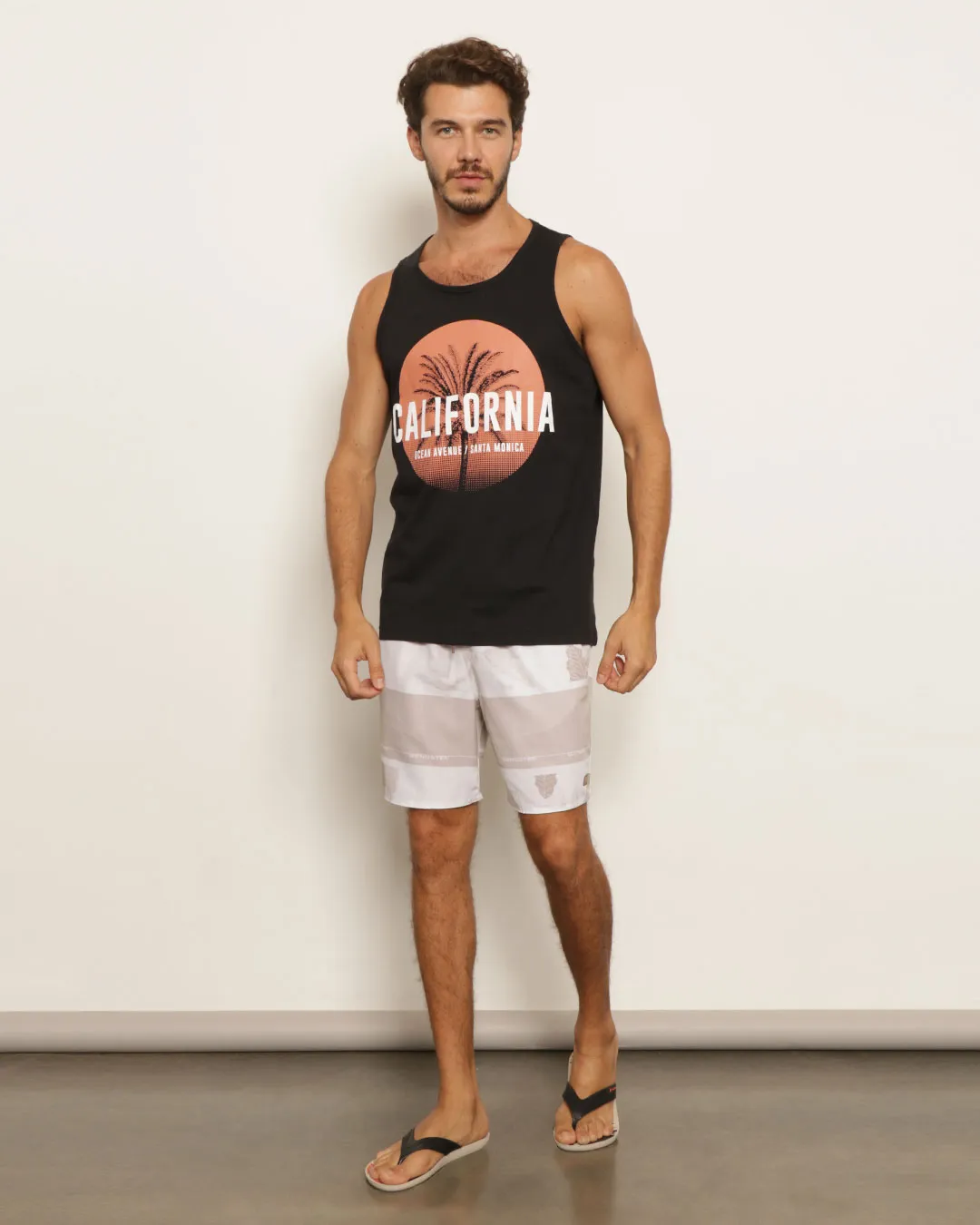 Bermuda Masculina Gangster Surf Reta Cinza