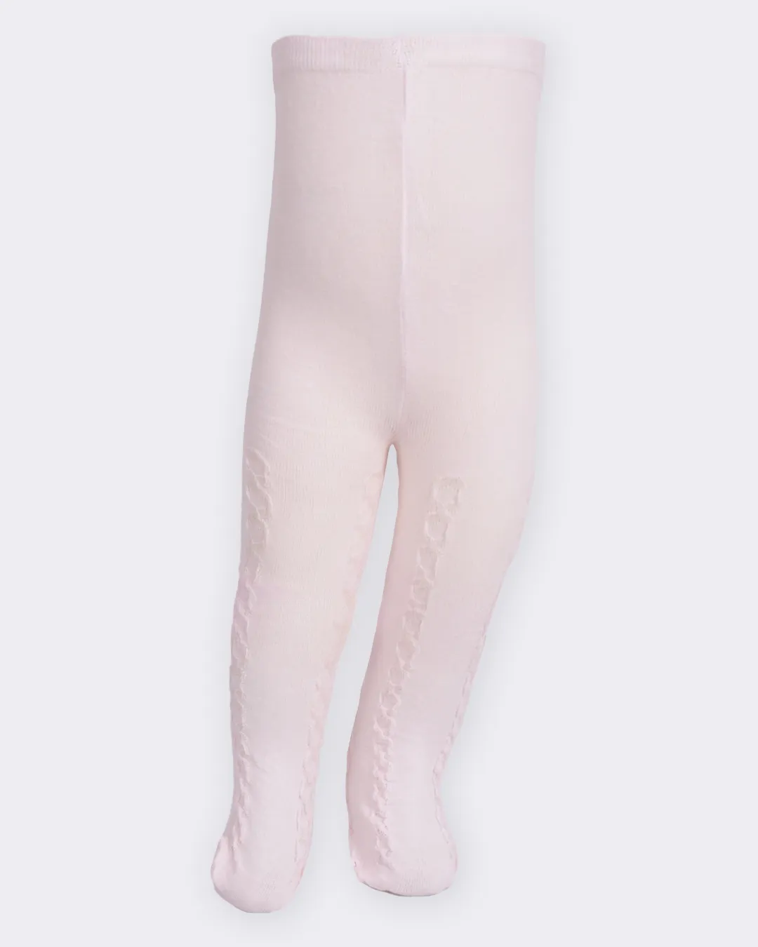 Meia Calça Infantil Trançada Rosa