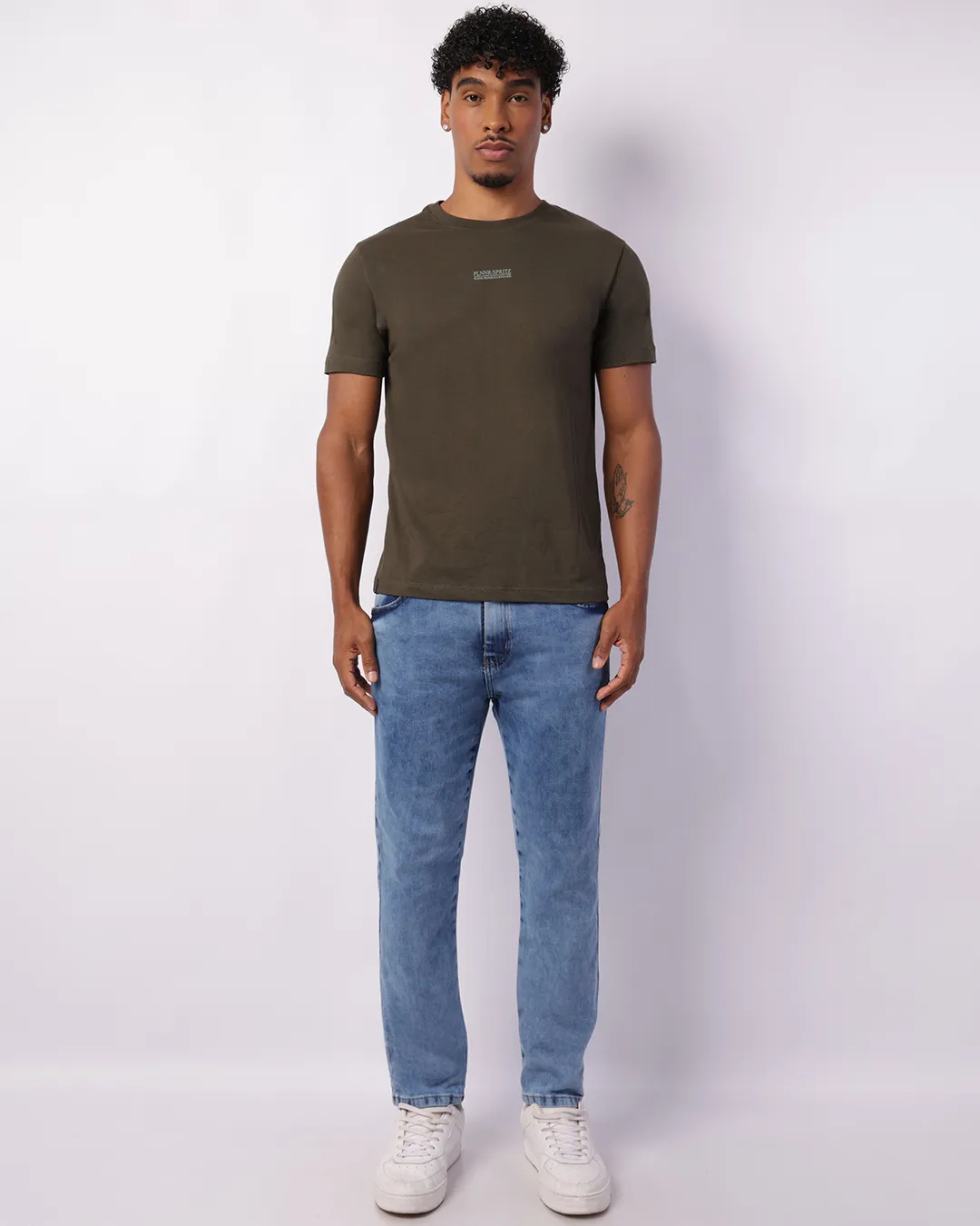 Calça Jeans Masculina Skinny Com Bolsos Azul