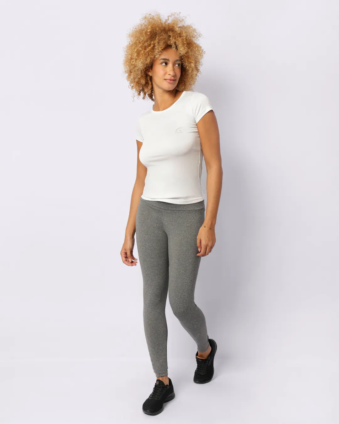 Calça Legging Fitness Feminina Fitter Cinza