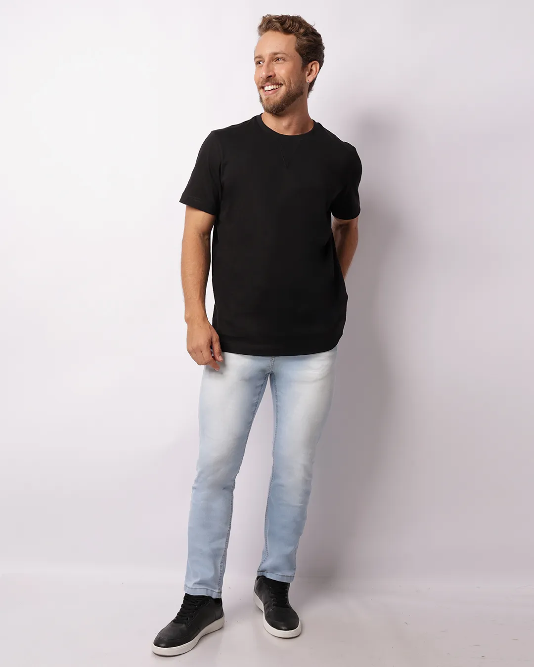 Calça Jeans Masculina Slim Azul