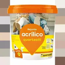 Rejunte acrilico 1kg quartzolit cores pt grafite