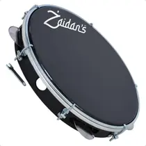Pandeiro Profissional Abs Preto 10 Polegadas Pele Preta Marca Zaidans Samba Pagode Percussão Instrumentos Musical