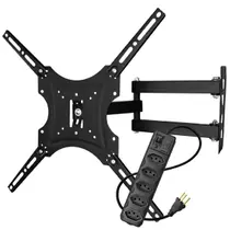 Suporte Articulado para TV 14 a 55 Polegadas LED LCD Universal com Filtro de Linha 5 Tomadas