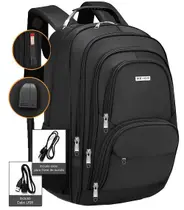 Mochila Masculina Feminina Notebook Reforçada Escolar Faculdade Trabalho Viagem Dia a Dia Resistente a Água Saída usb Fone