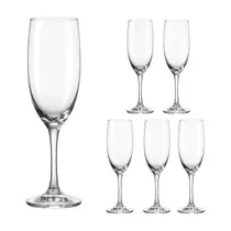 Conjunto 5 Taças Vidro 180ml Champagne Luxo Ano Novo