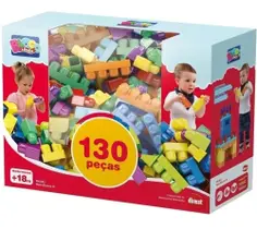 Blocos De Montar Grande Educativo 130 Peças - Mk382 Dismat