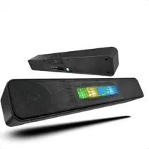 Caixa de Som Bluetooth Portátil 14W Rádio FM TF Cartão Luzes Coloridas Recarregável para Uso Interno e Externo
