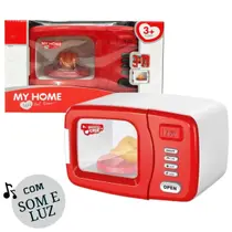 Forno Microondas Cozinha Infantil de Brinquedo Com Luz E Som