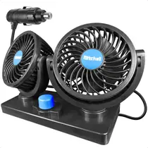 Ventilador de painel automotivo 12 V duas cabeças ajustável 360 para carro