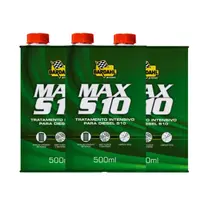 Kit 3 Aditivos Bardahl MAX S10 para Tanque Combustível Diesel 500ml Pickup van Caminhonete SUV Caminhao