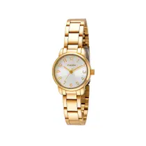 Relógio Feminino Condor Dourado Aço Mostrador Dourado Original Resistente à Água CO2035NPY4K