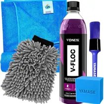 Kit Lavagem Automotiva Shampoo Neutro VFloc 500ml Vonixx