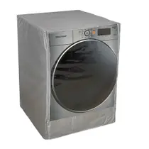 Capa Impermeavel Protetora Reforçada Maquina Lava e Seca Brastemp 10 kg Abertura Frontal Transparente com Ziper Cinza