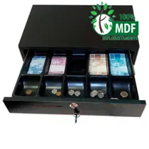 gaveta de dinheiro em MDF preto
