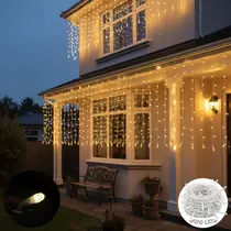 Cascata Pisca Pisca 400 Led Natal Decoração Natalina Festas até 10m Fixo ou 8 Funções 110v e 220v