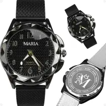 Relógio Feminino à Prova DÁgua Preto Original Presente Elegante Moderno Casual Premium