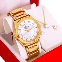 Relógio Feminino Champion Analógico Dourado CH24759W