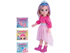 Boneca Loira Charmosa Surprise com Acessórios