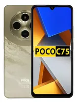 Smartphone Xaiomi Pocco C75 NFC 256GB 8GB RAM câmera tripla 50MP 8MP tela 120Hz HD (Global) Dourado
