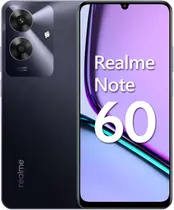 Realme Note 60 128GB Global 4GB Preto 4G Celular com Câmera 32MP Bateria 5000mAh Wi-Fi 5