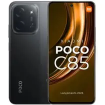 Smartphone POCO C85 NFC Lançamento 2025 50mp tela 6,9 256GB 8GB celular Custo benefício - Preto