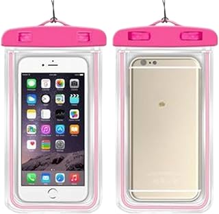 Capa Case Kit 2 Unidades A Prova D'água Impermeável para Celular Smartphone Capinha com Alça Universal Proteção 360º Completa Sensível ao Toque (Rosa)