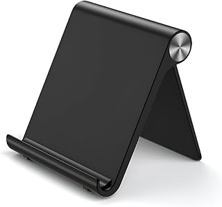 Suporte para Celular Smartphone e Tablet Ajustável Articulado Apoio para Mesa Portátil Dobrável Base Universal (PRETO)