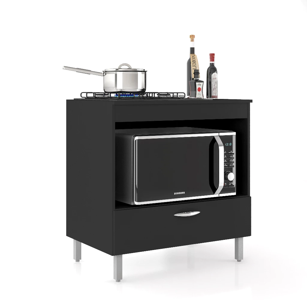 Balcão para Cooktop 4 Bocas com 1 Porta Compact E&A - Cores