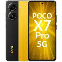 Smartphone Celular Xiaomi POCO X7 Pro 5G, 256GB, 8GB RAM, Android 15, Câmera 64MP, Tela 6,67 pol, AMOLED 120Hz, Bateria 6000mAh, Dual SIM, Amarel