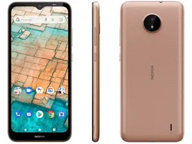 Smartphone Nokia C20 32GB Dourado 4G Octa-Core 2GB RAM Tela 6,5” Câm. 5MP + Câm. Selfie 5MP