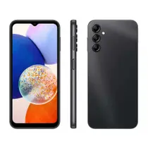 Smartphone Samsung Galaxy A14 com 4GB RAM, 128GB Armazenamento, Câmera Tripla Preto