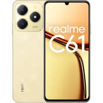 Smartphone Celular Realme C61 4G, 256GB, 8GB RAM, Android 14, Tela 6,74 HD 90Hz, Câmera 50MP IA, Bateria 5000mAh, Dual SIM, Dourado