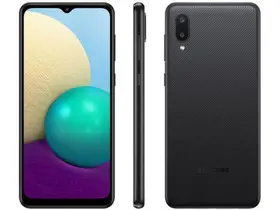 SMARTPHONE Samsung Galaxy A02 32GB 4G DUAL CHIP Quad-Core 2GB RAM 6,5” Câm. Dupla+Selfie 5MP ANATEL